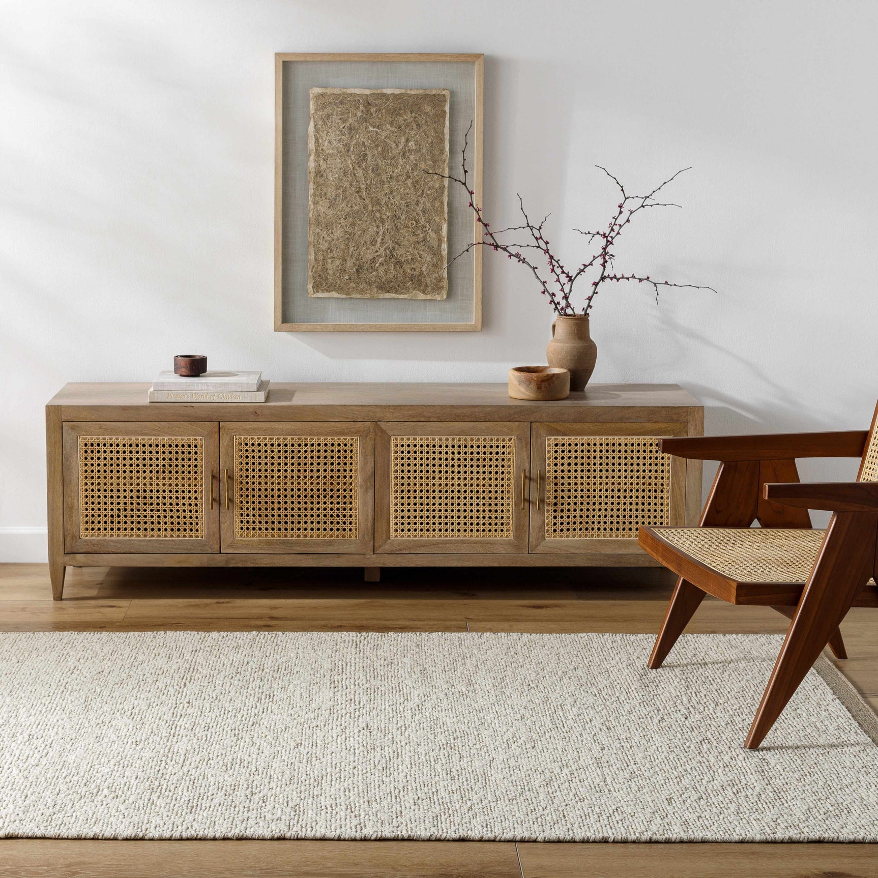 Nenet Beige Hand Woven Area Rug - Clearance