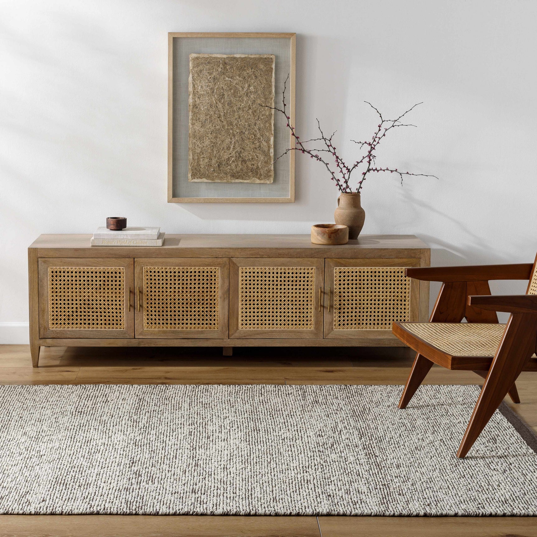 Nenet Charcoal Hand Woven Area Rug - Clearance