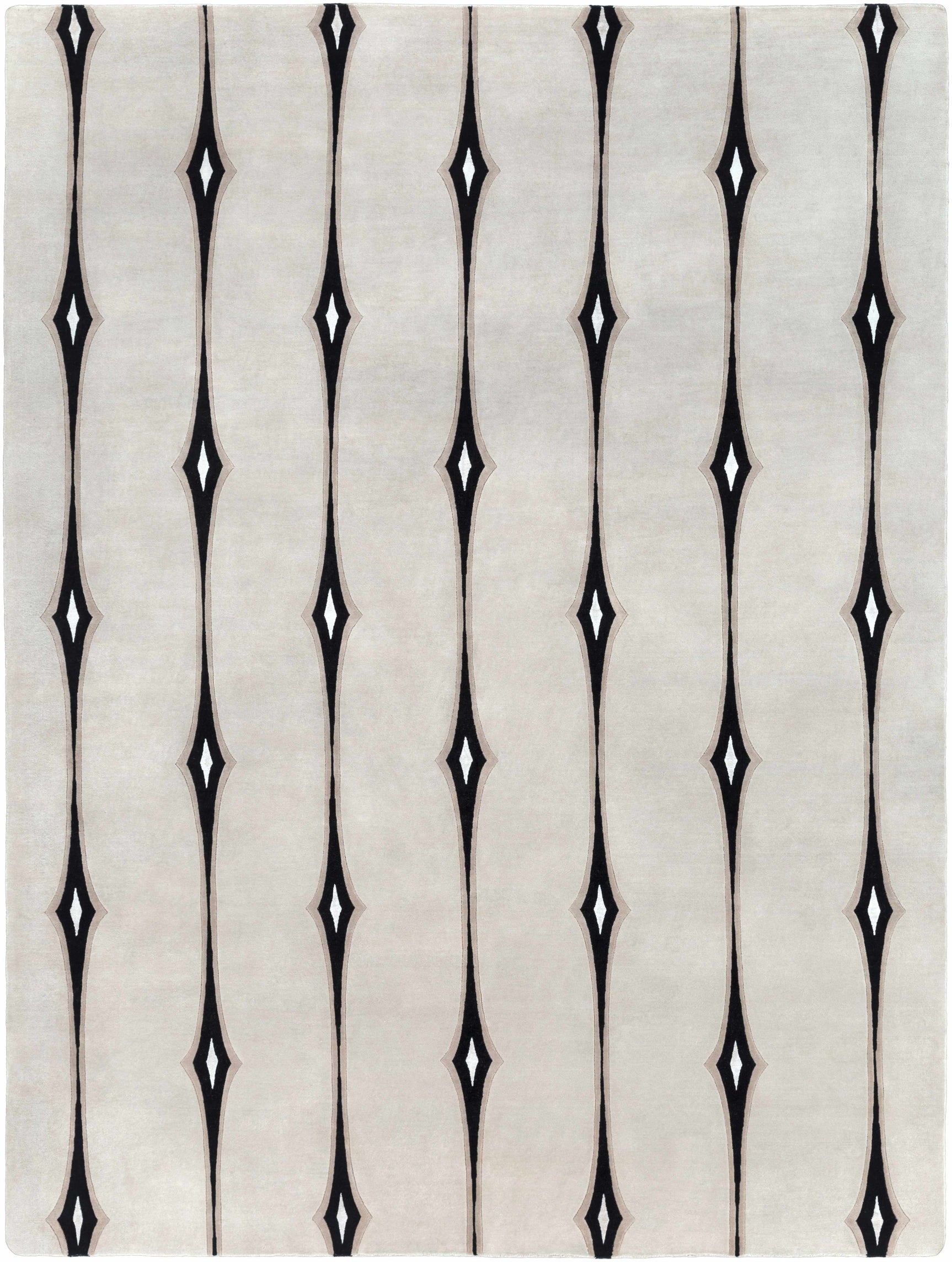 Smartt Beige&Black Premium Wool Rug - Clearance