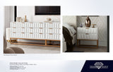 Spectrum White/Gold Wood Dresser - Ornate Home