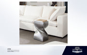 Spire Nickel Aluminum End Table - Ornate Home