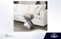 Spire Nickel Aluminum End Table - Ornate Home