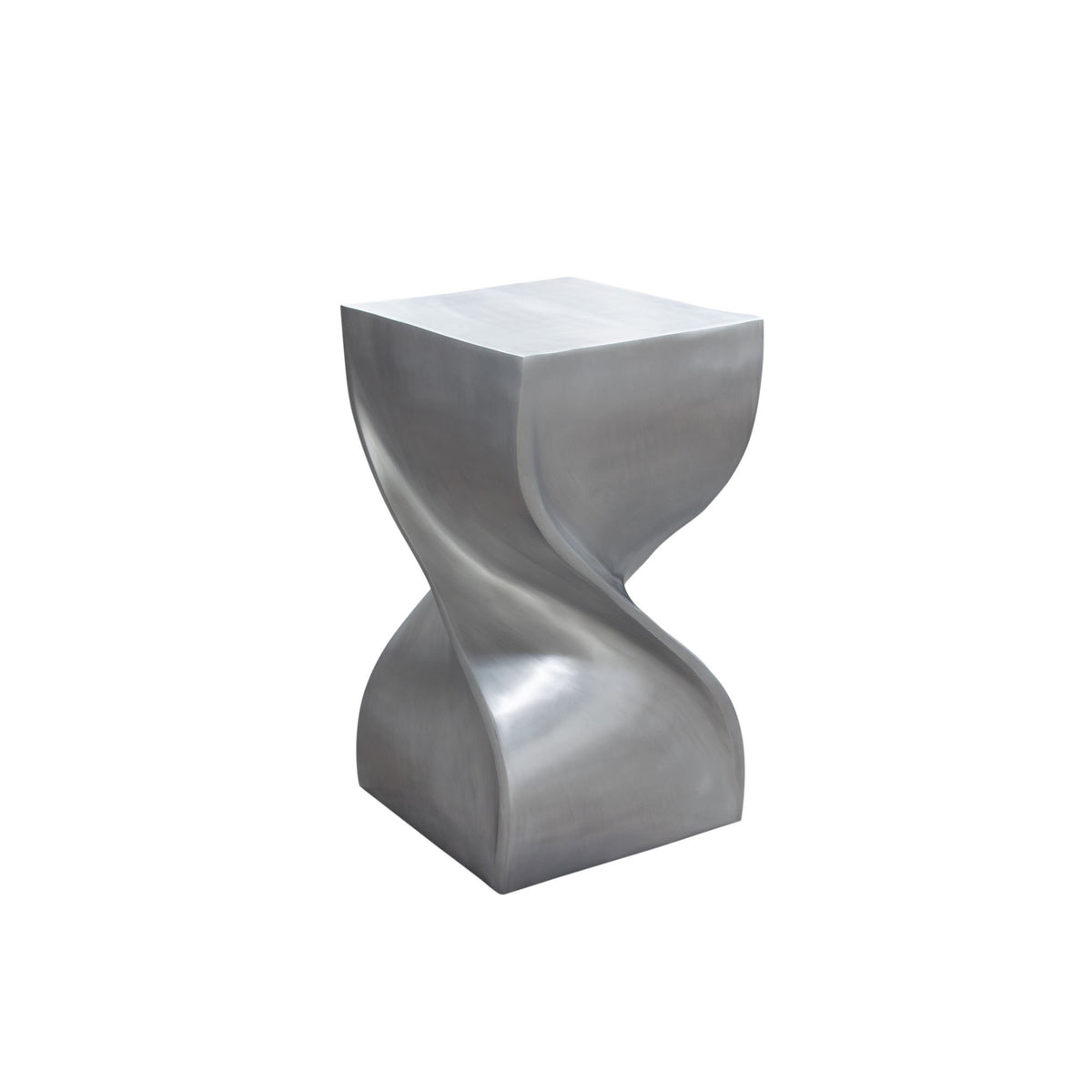 Spire Nickel Aluminum End Table - Ornate Home