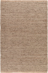Aneko Khaki Handwoven Leather Rag Carpet - Clearance