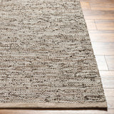 Aneko Khaki Handwoven Leather Rag Carpet - Clearance