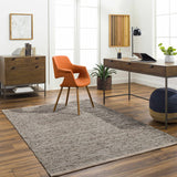 Aneko Khaki Handwoven Leather Rag Carpet - Clearance
