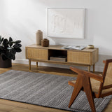 Lonan Black Hand Loomed Area Rug - Clearance