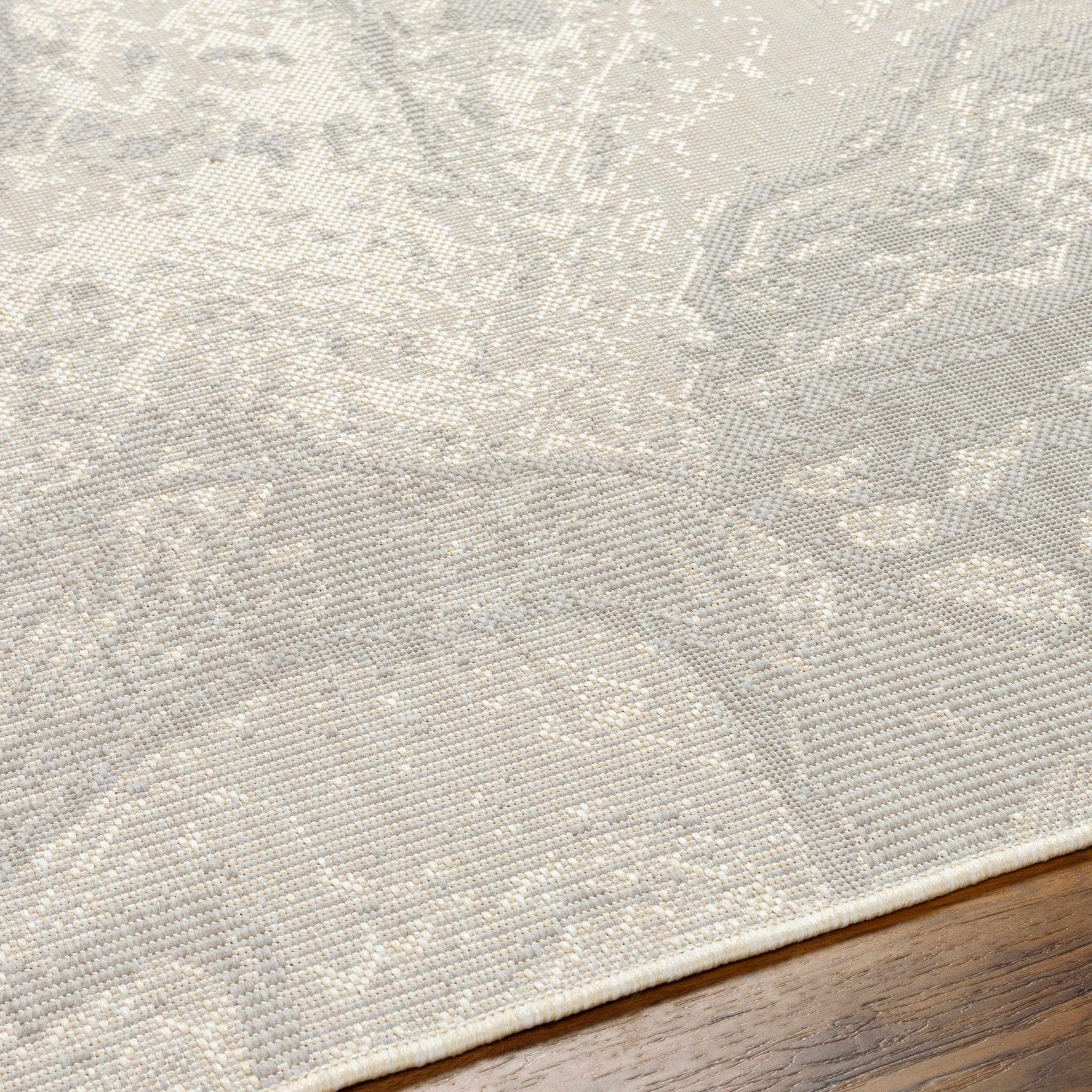 Basma Cream Marble Outdoor Area Rug - Clearance