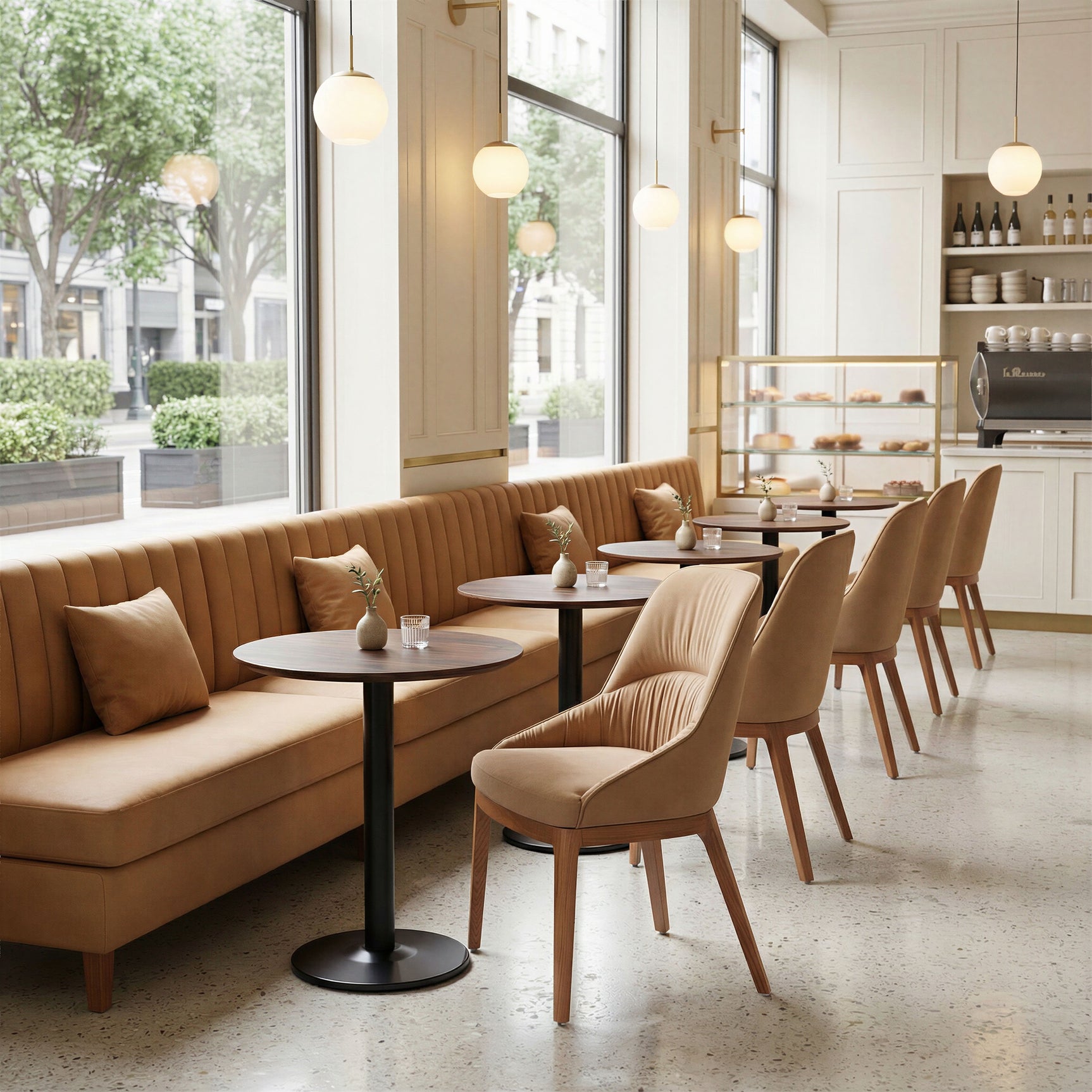 Alto Brown & Black Bistro Table