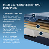 iSeries NXG 2500 Plush 12.5" Dark Blue Memory Foam Cal King Plush Mattress