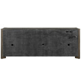 Modern Veil/Haze Four-Door Credenza With Power Bar And Wire Management