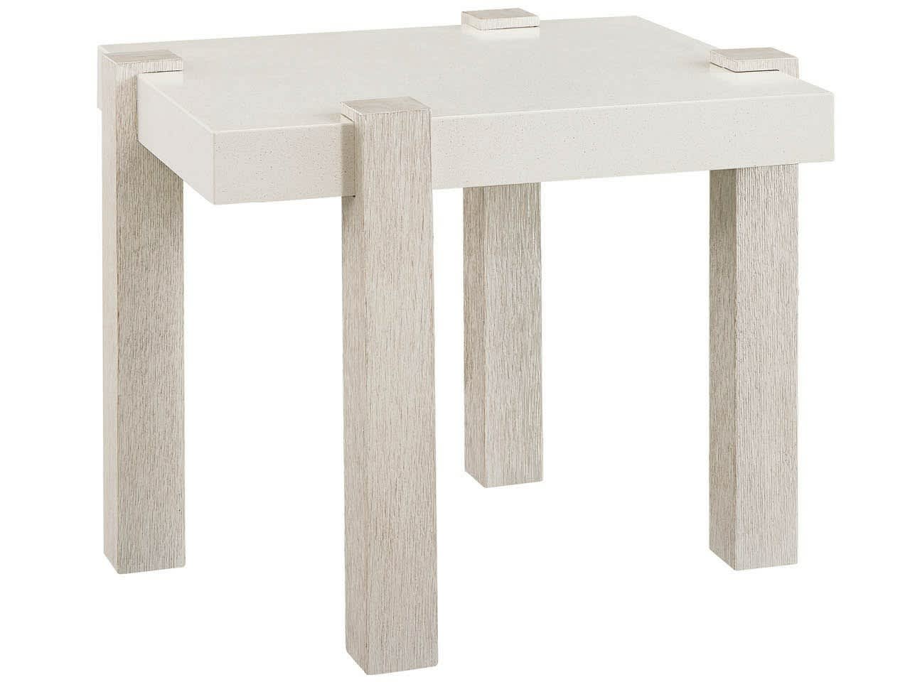Modern White/Mist End Table