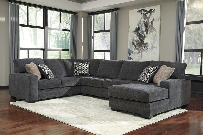 (Online Special Price) Tracling Slate 3pc RAF Chaise Sectional - Ornate Home