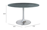 Metropolis Gray & Silver Dining Table