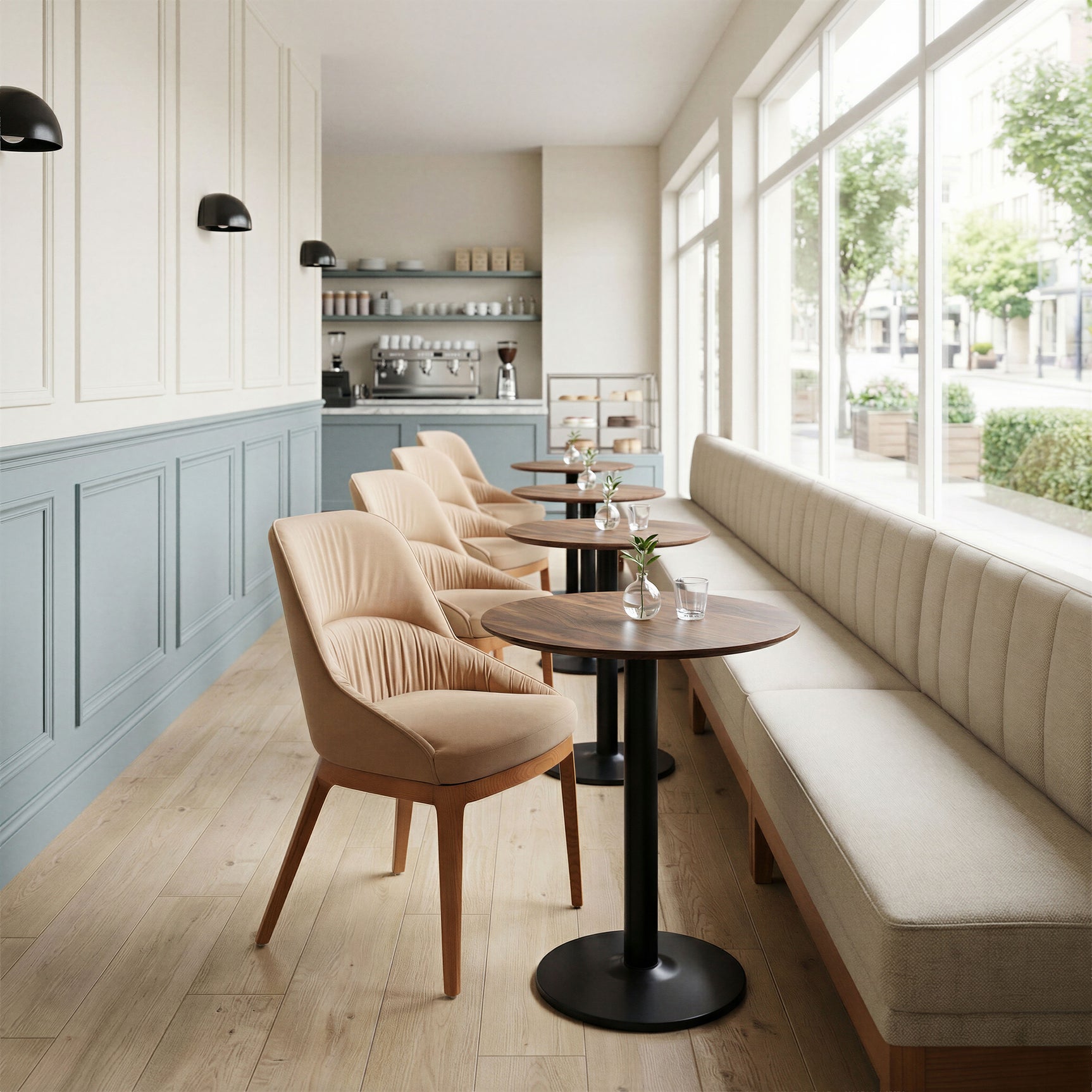 Alto Brown & Black Bistro Table
