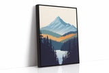 Serene Peaks - Modern Mountain Landscape Print
