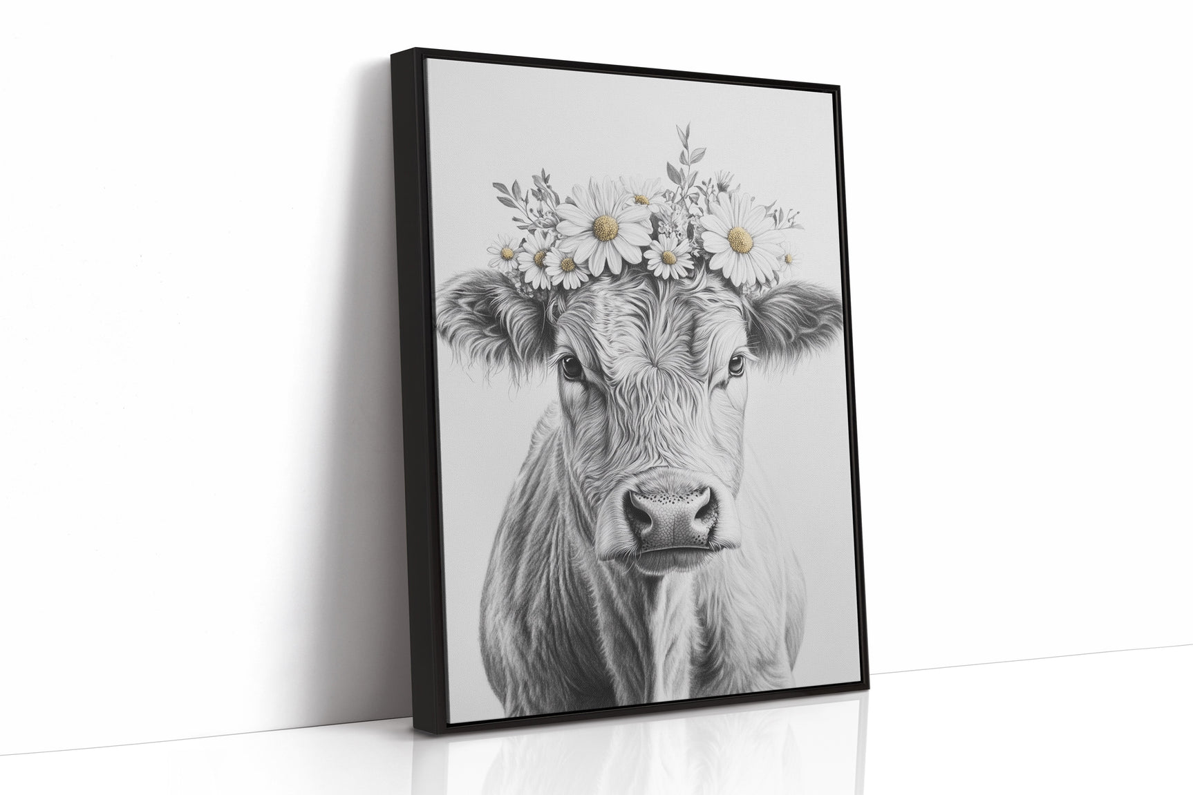 Rustic Daisy Cow