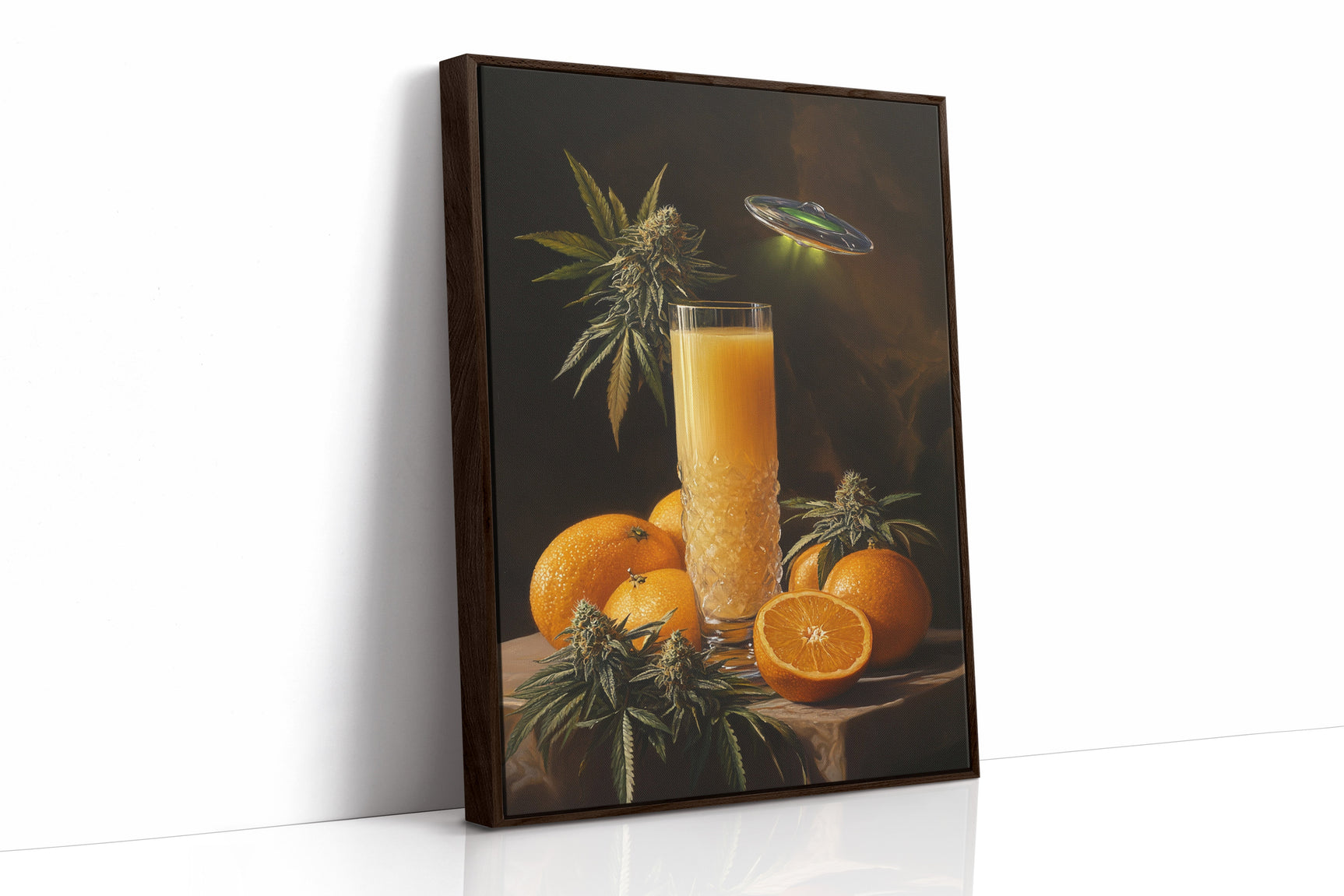 Citrus Glow Under Cosmic Light