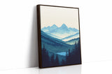 Serene Peaks - Tranquil Mountain Landscape Art