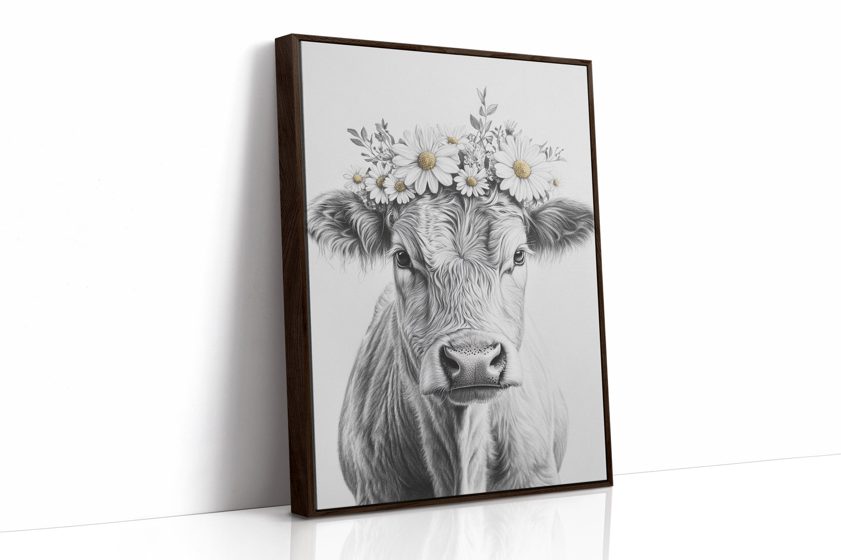 Rustic Daisy Cow