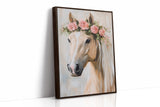 Petal-Crowned Horse Elegance