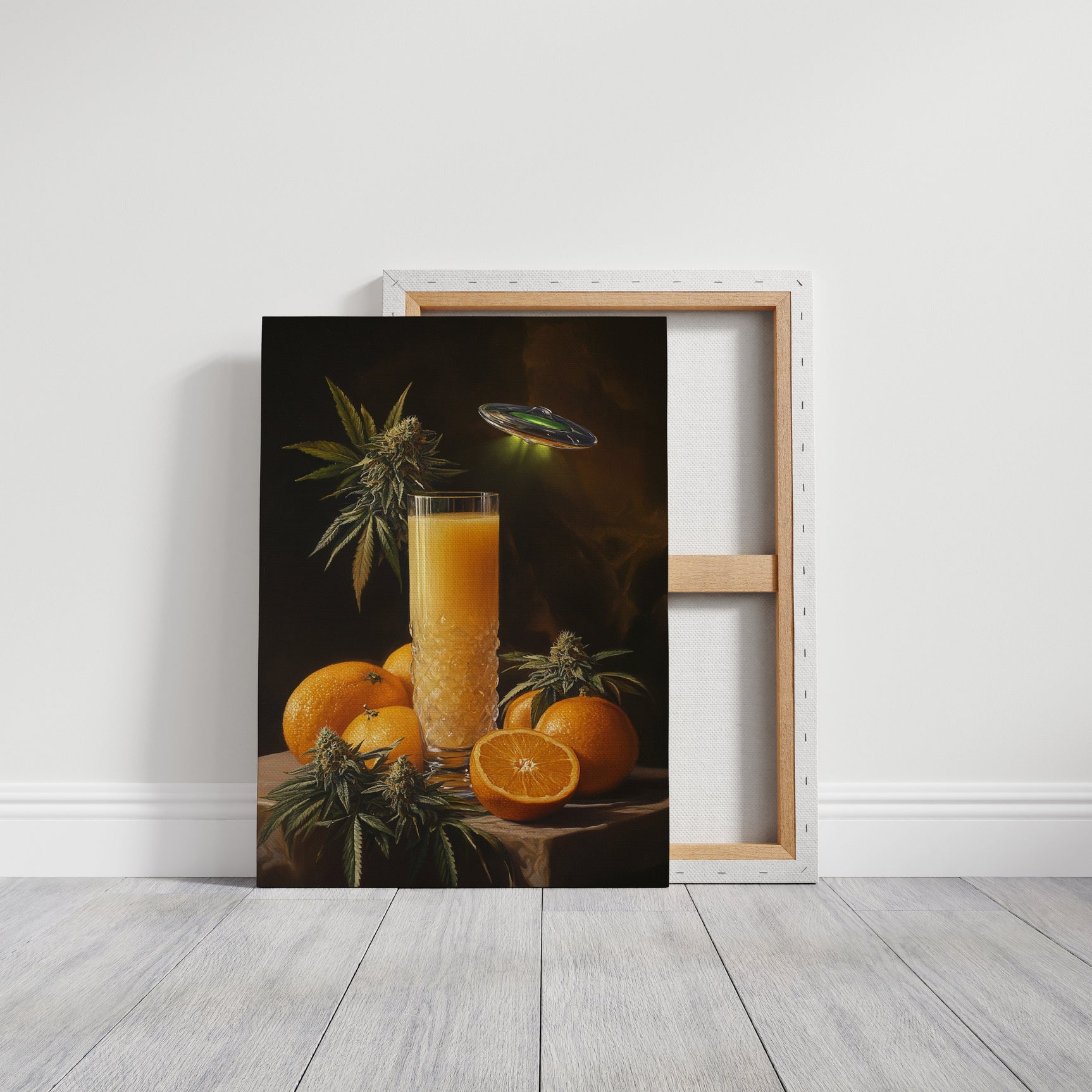 Citrus Glow Under Cosmic Light