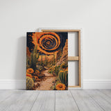 Pathway Through Fiery Blooms