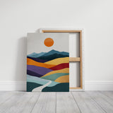 Sunlit Peaks - Abstract Landscape Art