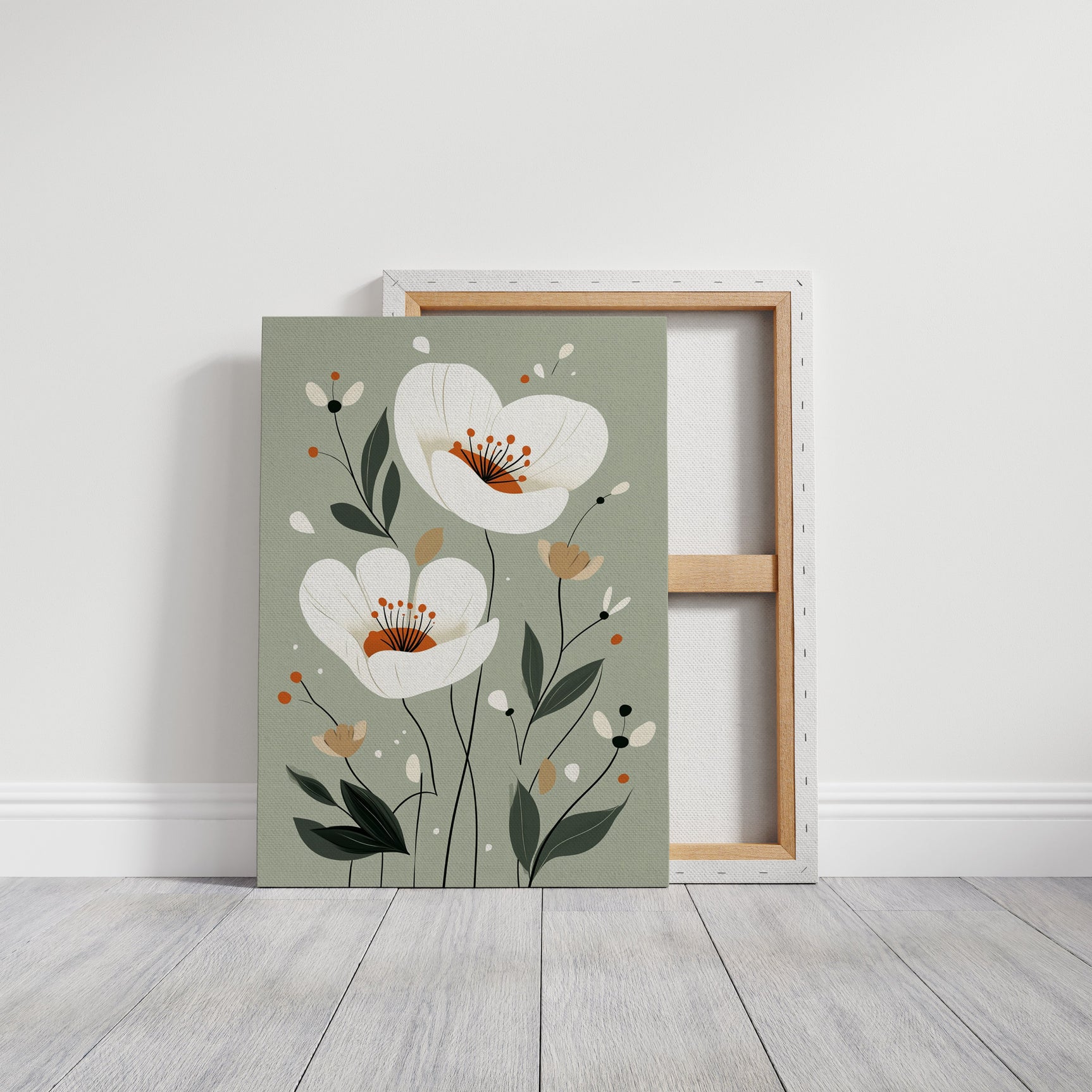 Tranquil Blossoms - Minimalist Floral Art