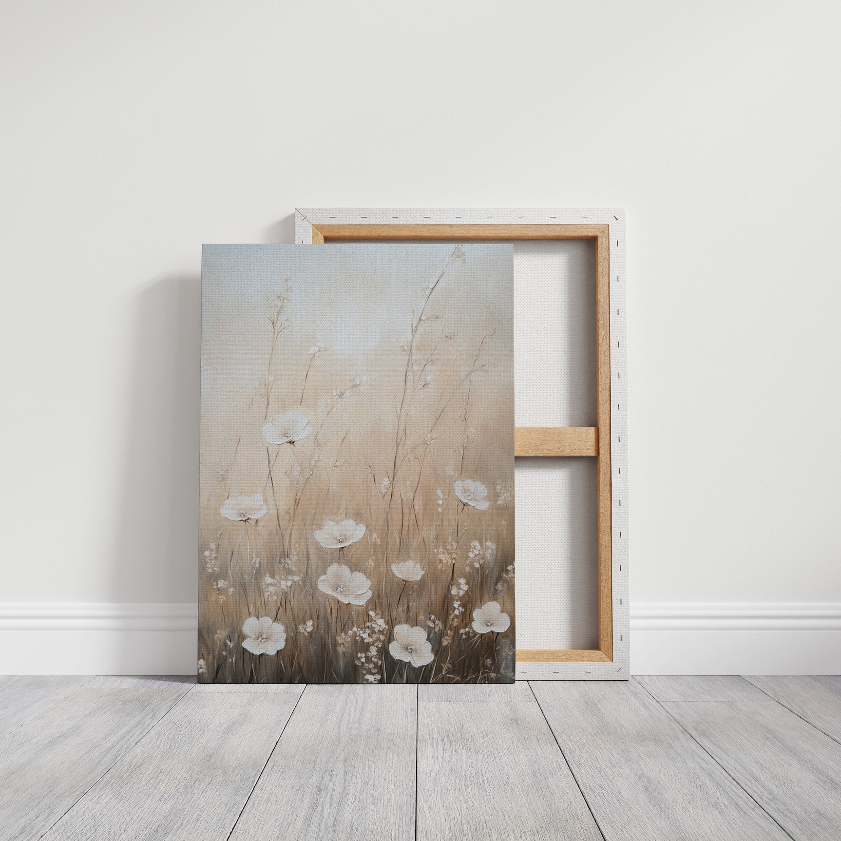 Serenity in Beige Blossoms