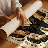 Gilded Monarch - Vintage Butterfly & Floral Art