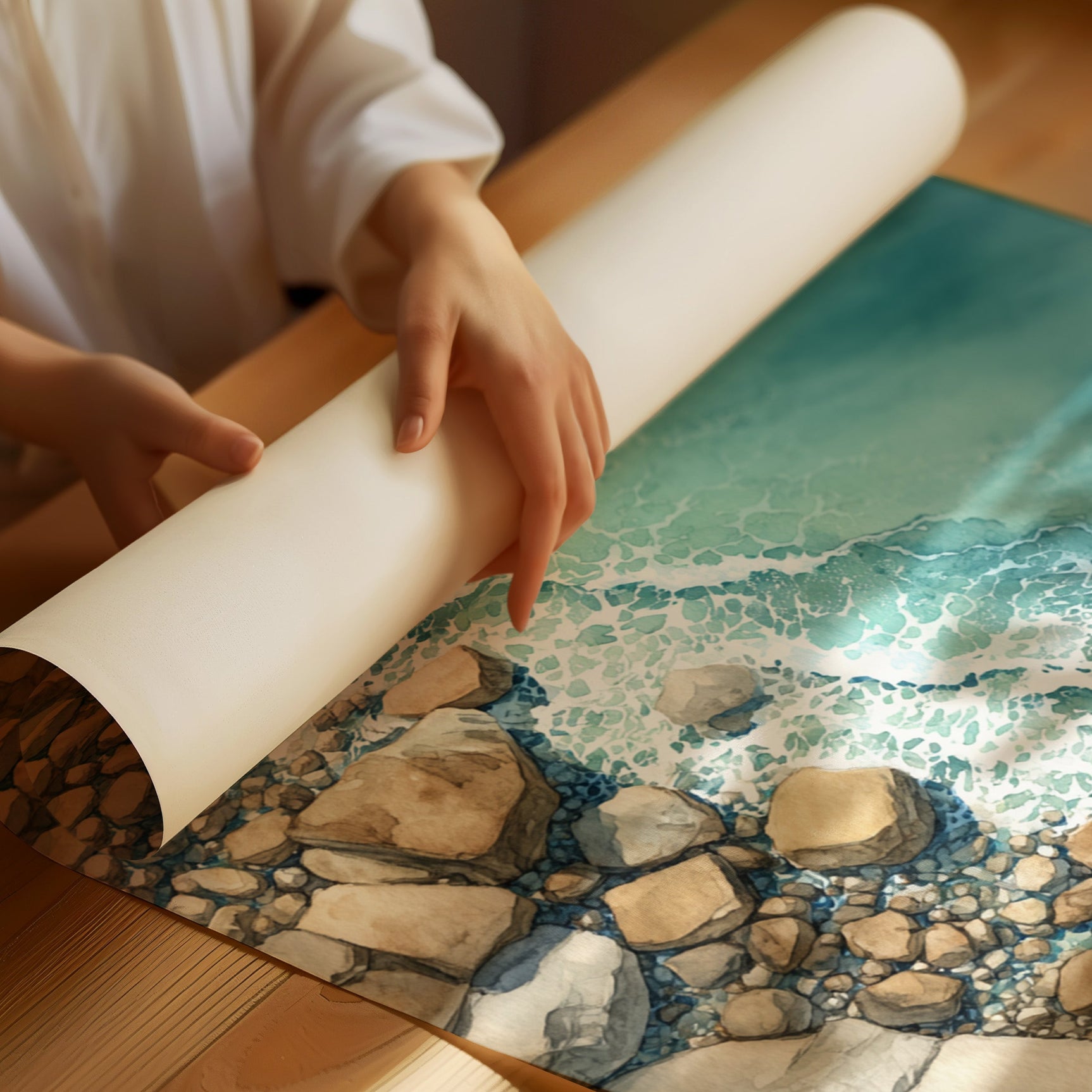 Tides Embrace Rocky Shores
