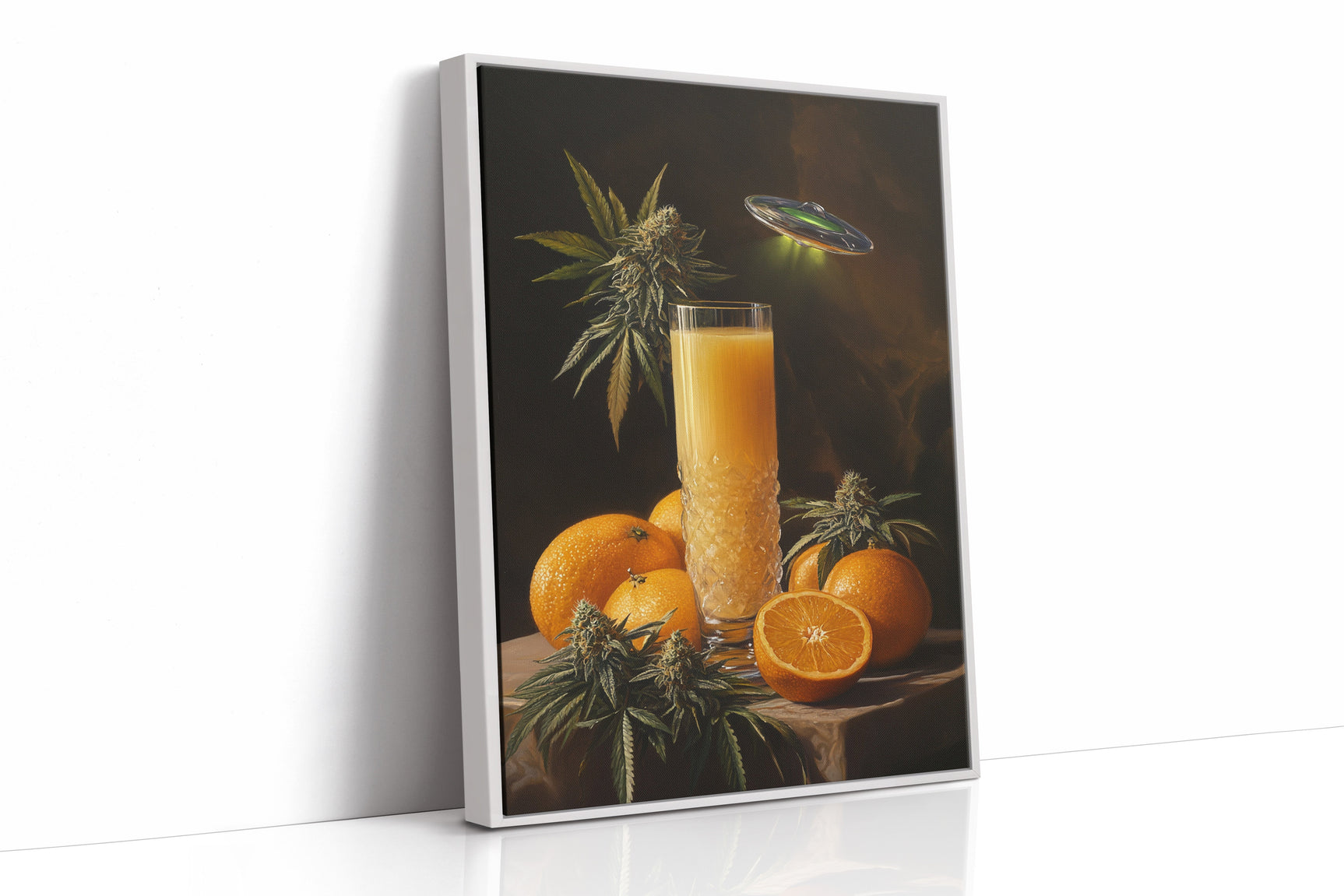 Citrus Glow Under Cosmic Light