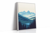 Serene Peaks - Tranquil Mountain Landscape Art