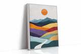 Sunlit Peaks - Abstract Landscape Art