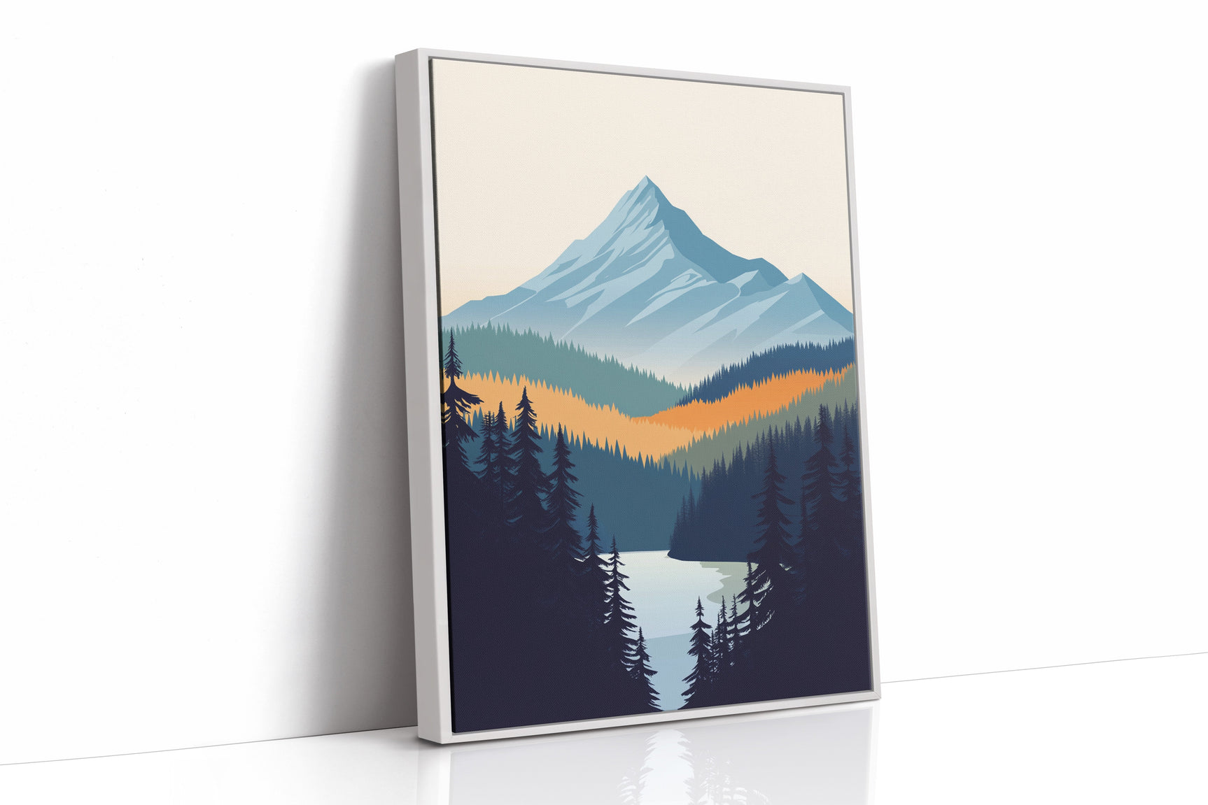 Serene Peaks - Modern Mountain Landscape Print