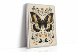 Gilded Monarch - Vintage Butterfly & Floral Art