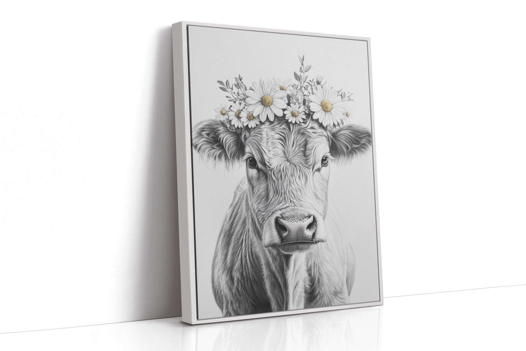 Rustic Daisy Cow