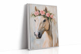 Petal-Crowned Horse Elegance