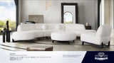Vesper White/Black Faux Shearling 3-Pc Sectional - Ornate Home