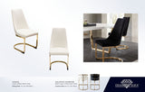 Vogue Cream/Gold Velvet Dining Chair (Set of 2) - Ornate Home
