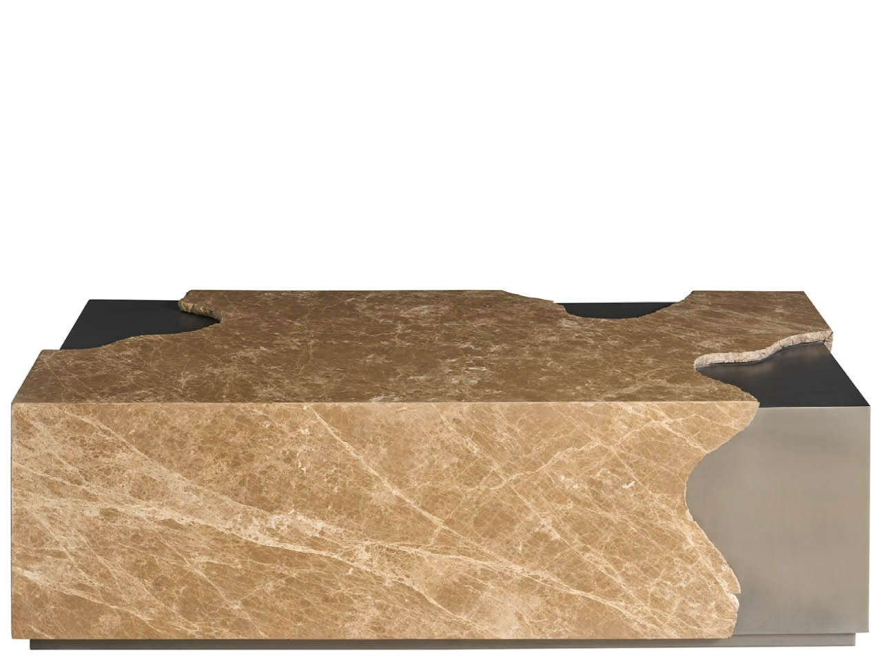 Mirage Light Emperador/Antique Nickel Cocktail Table