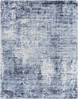 Wardle Abstract Blue/White Viscose Rug - Clearance