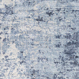 Wardle Abstract Blue/White Viscose Rug - Clearance