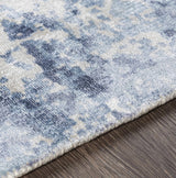 Wardle Abstract Blue/White Viscose Rug - Clearance