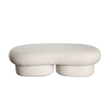 Wave Ivory Boucle Bench - Ornate Home