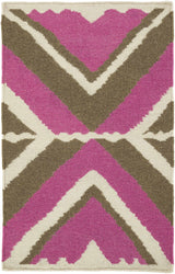 Wiley Magenta&Brown Wool Rug - Clearance