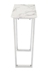 Atlas White & Silver Console Table