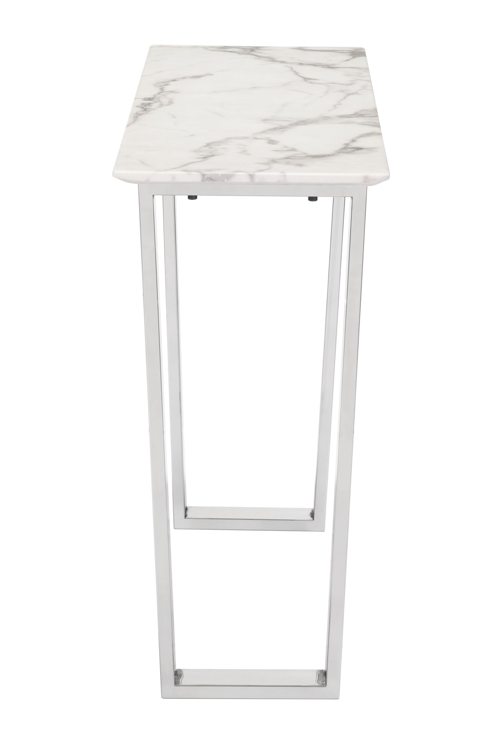 Atlas White & Silver Console Table