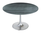 Metropolis Gray & Silver Dining Table